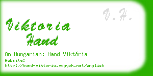 viktoria hand business card